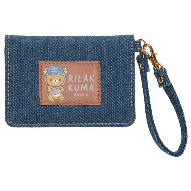 Rilakkuma轻松熊|露营系列帆布牛仔多卡位卡包/内里防水且有轻松熊图案|约H120 x W260 x D130mm