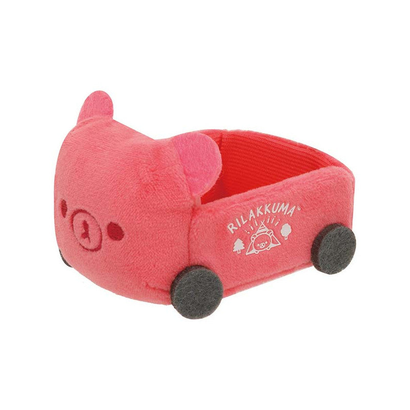 Rilakkuma轻松熊|露营系列骑车车玩偶|Chairoikoguma Size: 80 x 60 x 65 mm. Wagon Size: 45 x 60 x 80 mm