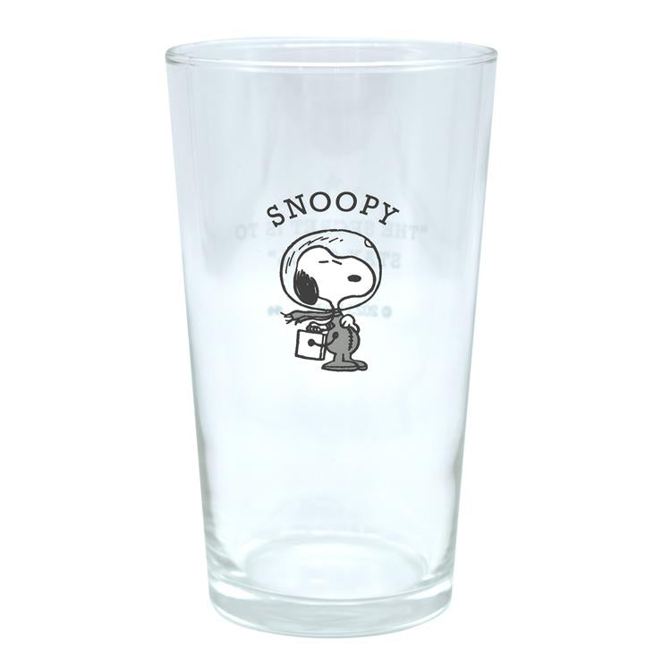 Snoopy|Flying Ace限定玻璃饮料杯/正面图案反面字/宇航员|305ml