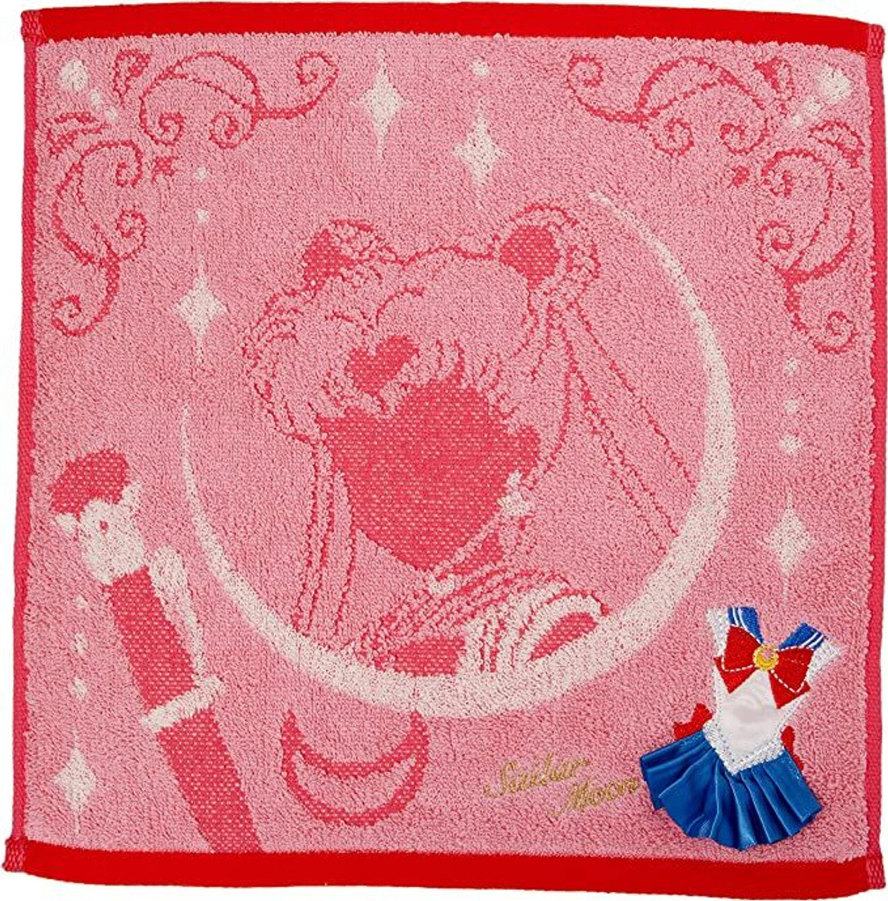 Sailor moon|美战30周年限定抗菌防臭/3d立体刺绣小方巾/水冰月/月野兔|約30×30cm