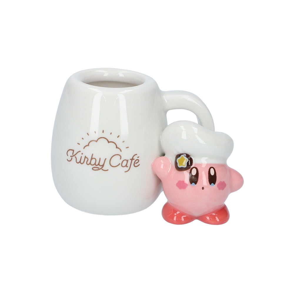 Kirby|cafe厨房限定瓷器牙刷立/笔筒/小杂物收纳桶/可爱摆件/情侣礼物|約H65×W48×D38mm