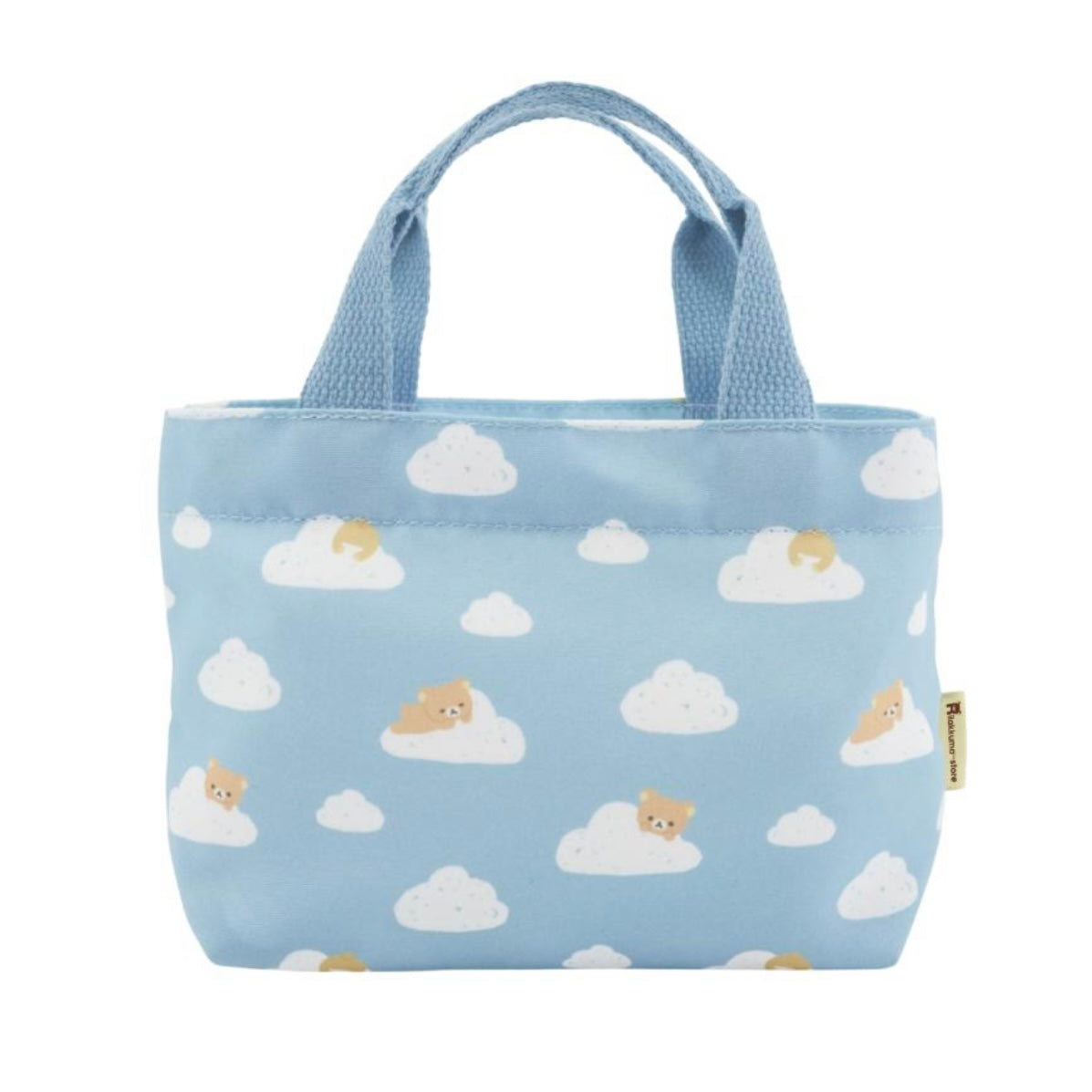 Rilakkuma轻松熊|蓝天白云小云朵限定托特包/收纳包/便当包|約250×145×80mm