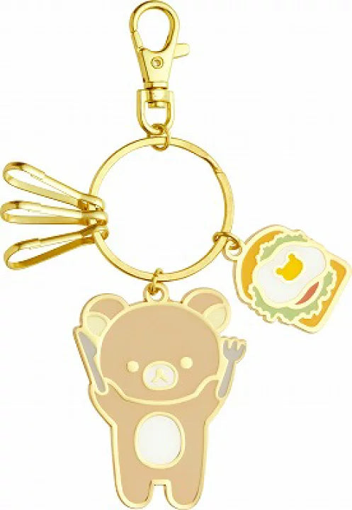 Rilakkuma轻松熊|New basic食物可爱钥匙扣/包挂/背后有刻字/三连扣/钥匙链|约H60 x W50mm