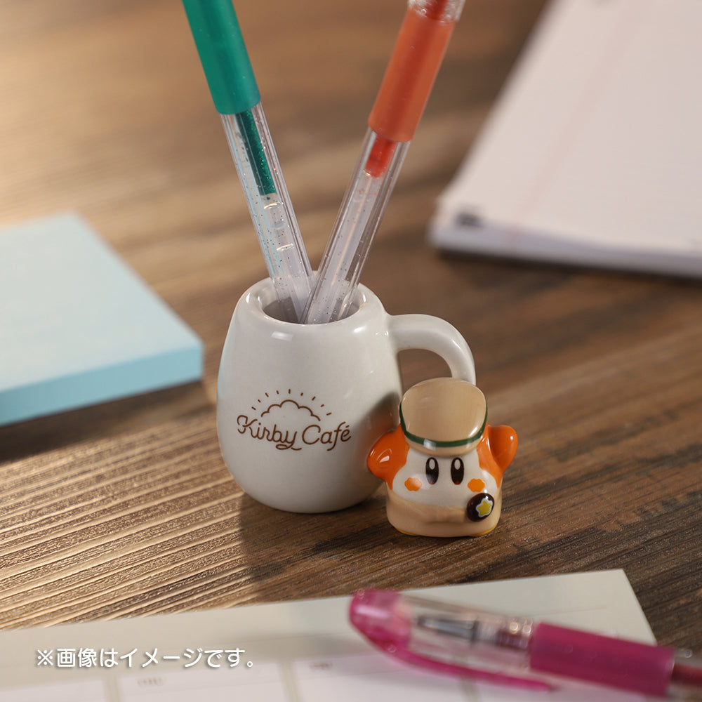 Kirby|cafe厨房限定瓷器牙刷立/笔筒/小杂物收纳桶/可爱摆件/情侣礼物|約H65×W48×D38mm