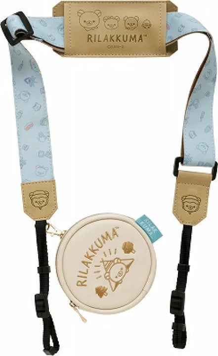 Rilakkuma轻松熊|露营系列相机带/附镜头包/零钱包/易收纳|Strap size: H500 x W35mm Pouch size: 100×20mm