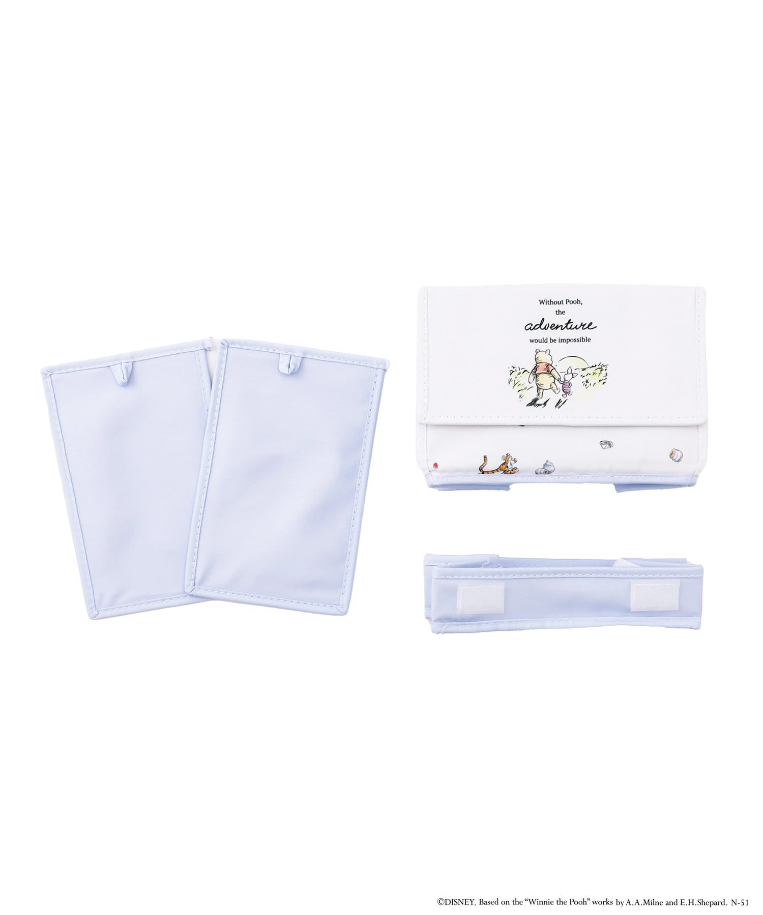 Disney|winnie the pooh噗噗双层收纳盒/收纳箱/可折叠|約幅23×奥行15×高さ12cm