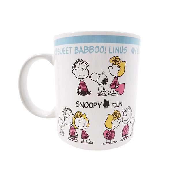 Snoopy|奶蓝爱心My Sweet Babboo linus限定日本制马克杯/正反都很可爱|約W7.8cm×H9cm