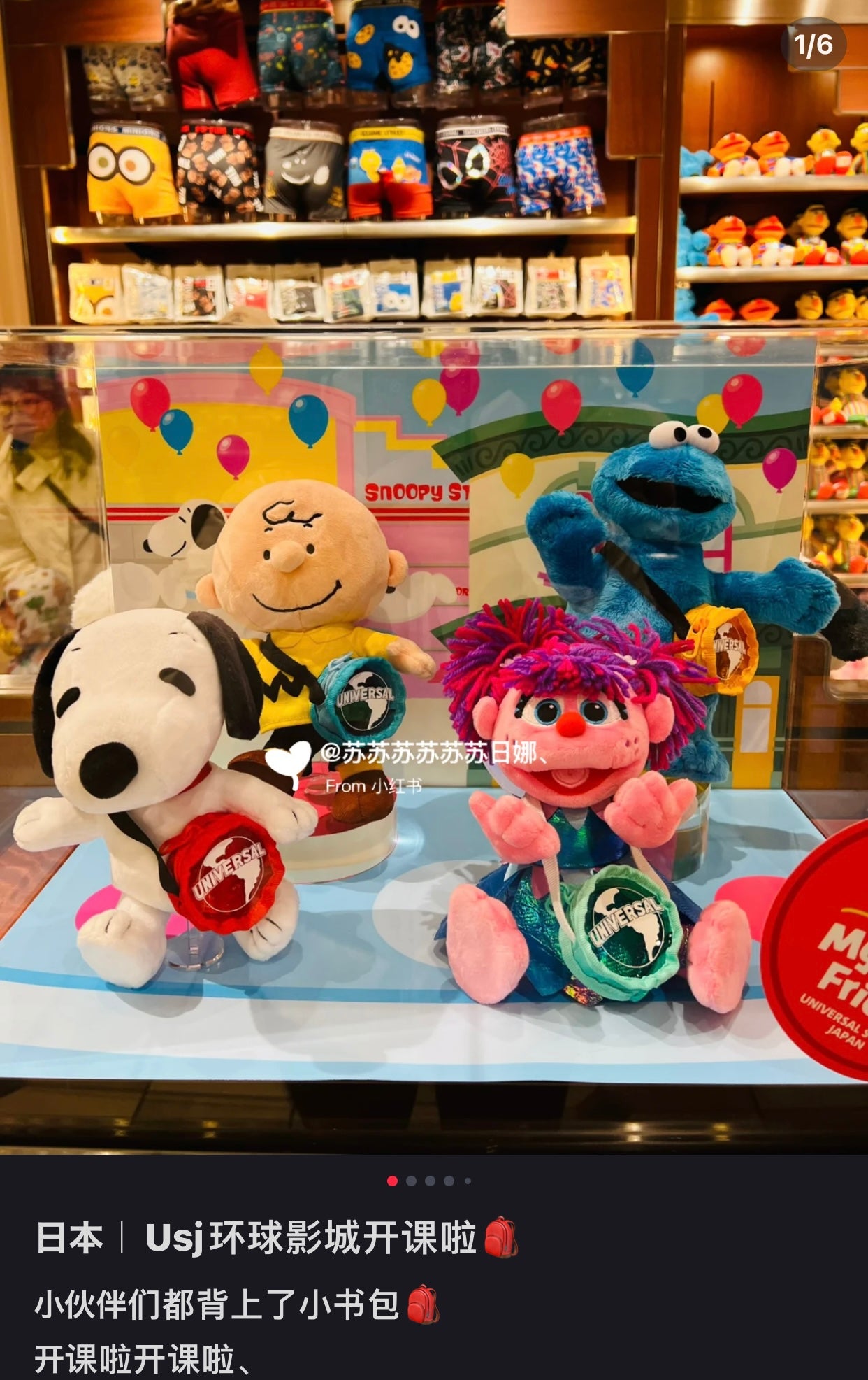 Snoopy|史努比/查理背小书包玩偶/小书包有拉链可做零钱包