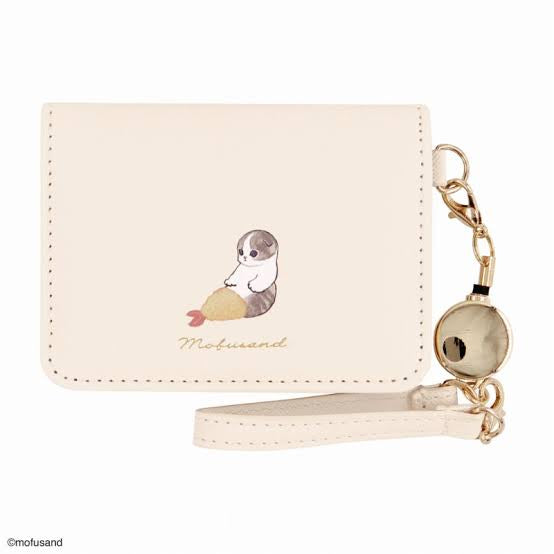 Mofusand|鲨鱼猫炸虾十字纹多用卡包/皮夹/内里也巨美|约H70×W108×D10mm
