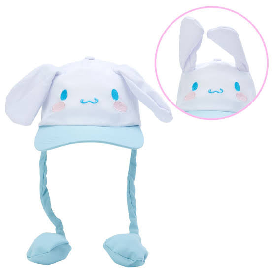 Sanrio|带帽檐手动捏捏耳朵竖起来帽/遮阳帽|頭囲:56-60cm対応
