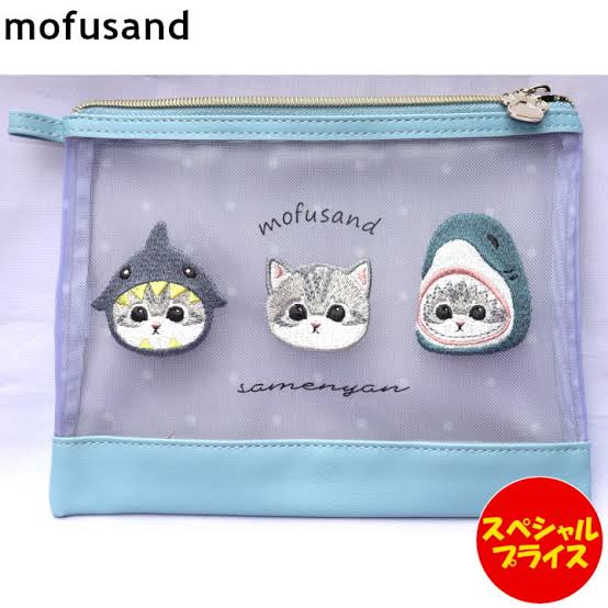 Mofusand|Flat Mesh Pouch|H165×W210×D10mm approx.