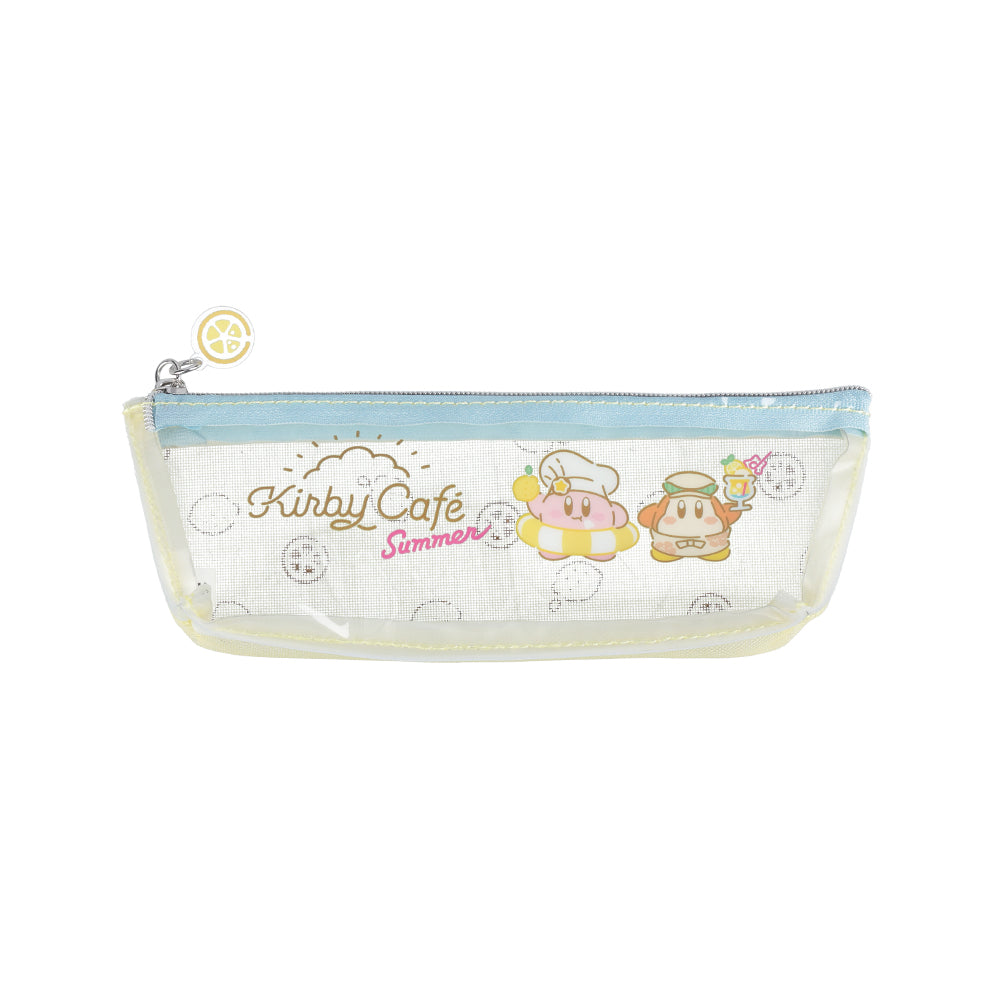 Kirby|2023夏季限定卡比瓦豆柠檬双面图案透明笔袋/柠檬拉链头|约W190×H60×D40mm