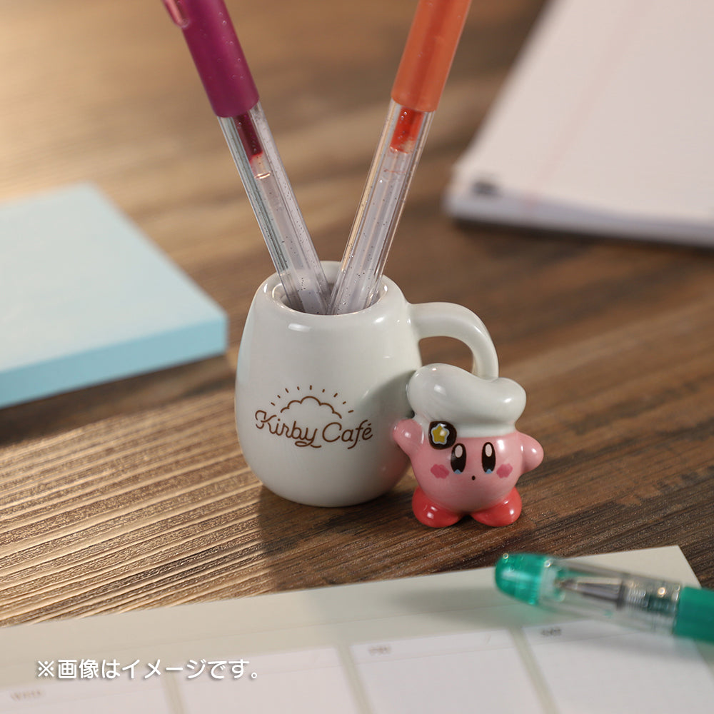 Kirby|cafe厨房限定瓷器牙刷立/笔筒/小杂物收纳桶/可爱摆件/情侣礼物|約H65×W48×D38mm