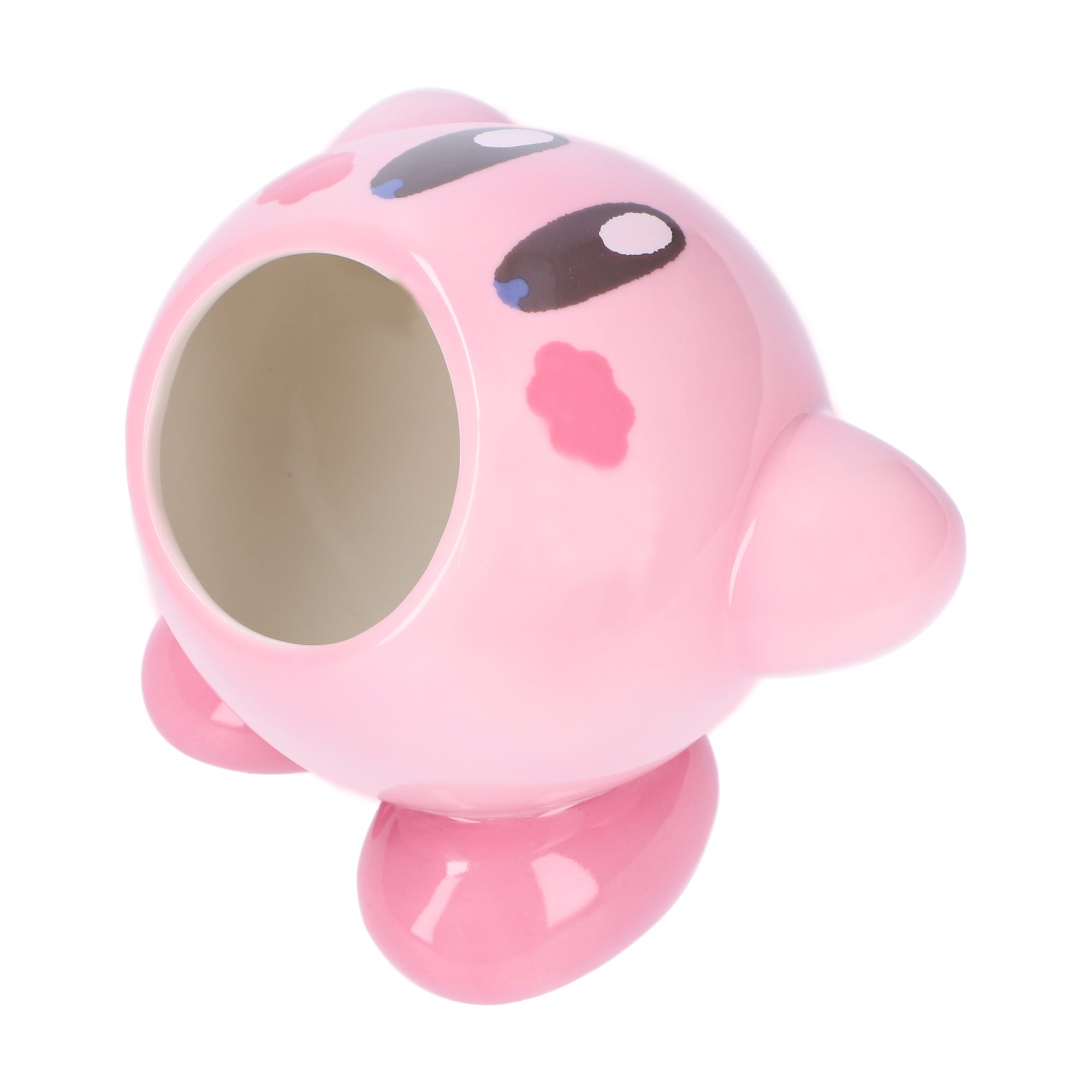 Kirby|卡比吸入陶瓷甜点盘/沙拉盘/沙拉碗/小件收纳盒/首饰盒/摆件|約H130×W150×D120㎜