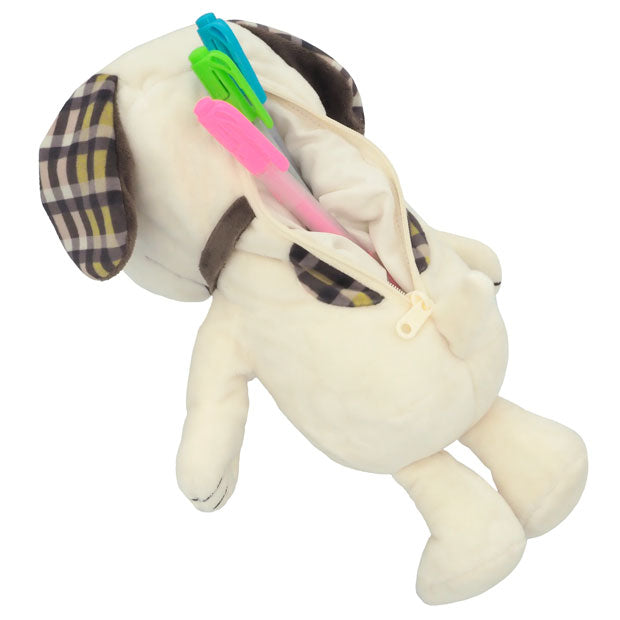 Snoopy|usj大阪环球影城新格纹系列超柔软公仔式笔袋|約W20cm×H29cm×D19.5cm