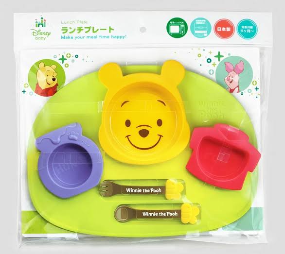 Disney|噗噗日本制耐高温可爱分格带餐具分餐盘组/可微波炉可机洗可煮沸|约W350×L30×H260mm