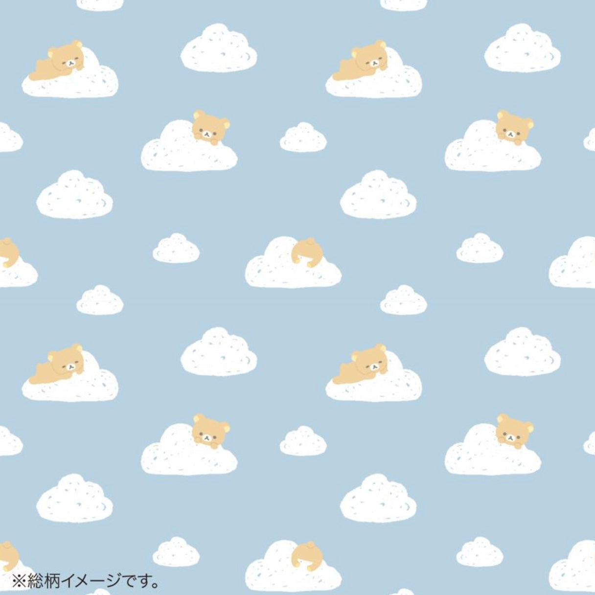 Rilakkuma轻松熊|蓝天白云小云朵限定托特包/收纳包/便当包|約250×145×80mm