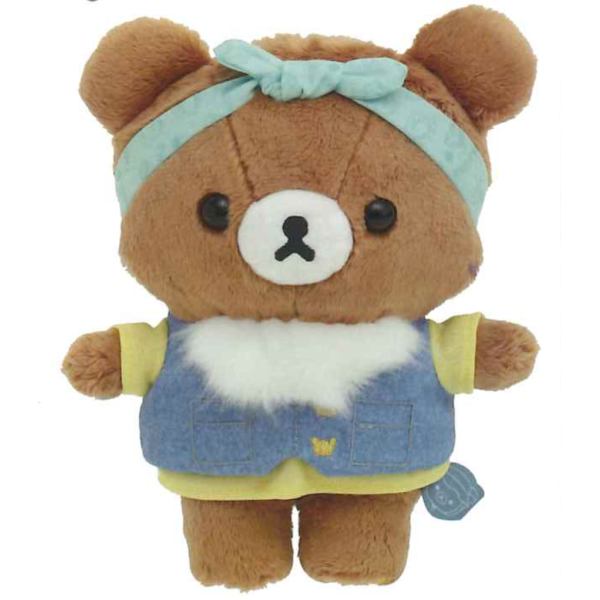 Rilakkuma轻松熊|露营系列小棕熊玩偶|约180x130x85mm