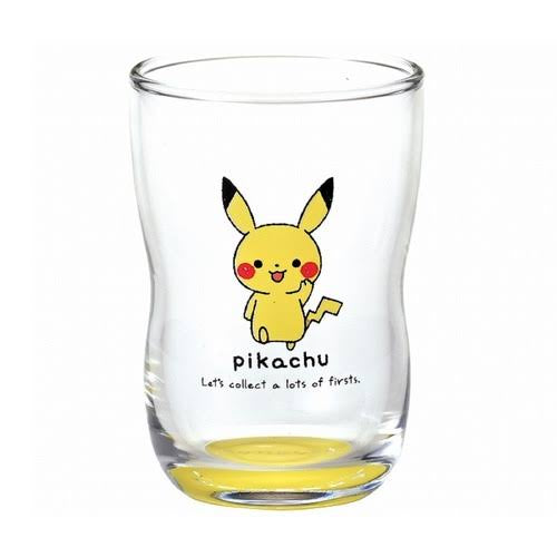 Pikachu皮卡丘|金正陶瓷Q版伊布玻璃杯/正面看是透明色/从上看是红色/易握曲线设计|约250ml