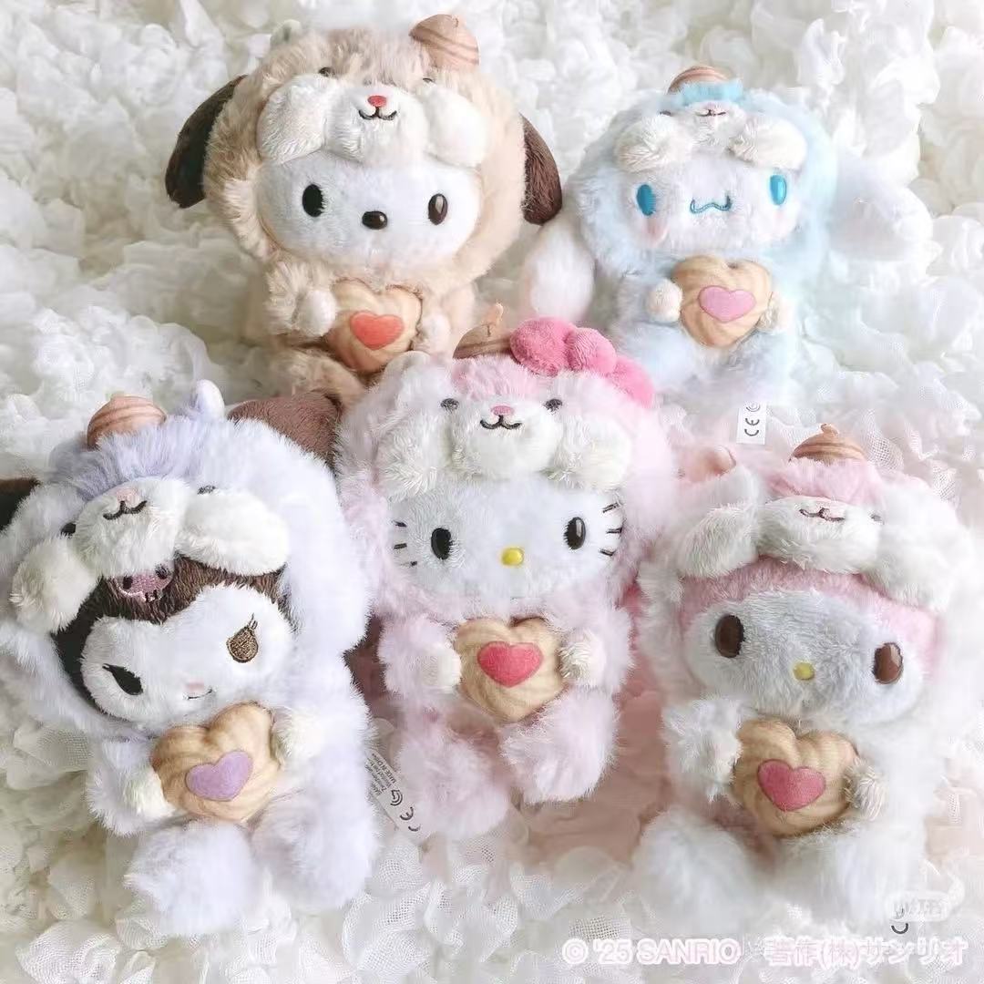 Sanrio｜Squirrel series Mascot Holder /Plush Keychain｜W10×D13.5×H15cm approx.