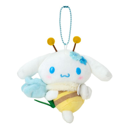 Sanrio｜Flower-Loving Hachi Mascot Holder /Plush Keychain｜13cm x 6.5cm x 15cm approx.