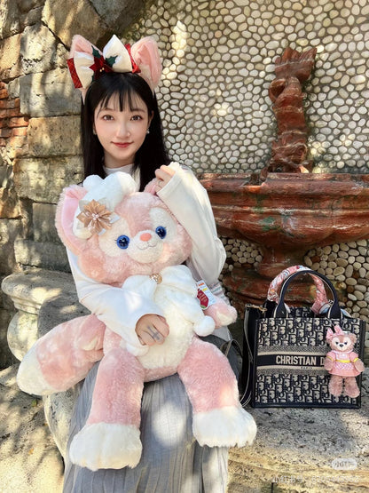 【还有补货】Disney迪士尼｜东迪冬日圣诞限定蝴蝶结贝雷帽LinaBell玲娜贝儿大型毛绒玩偶/公仔/m贝｜全长约65cm，座高48cm