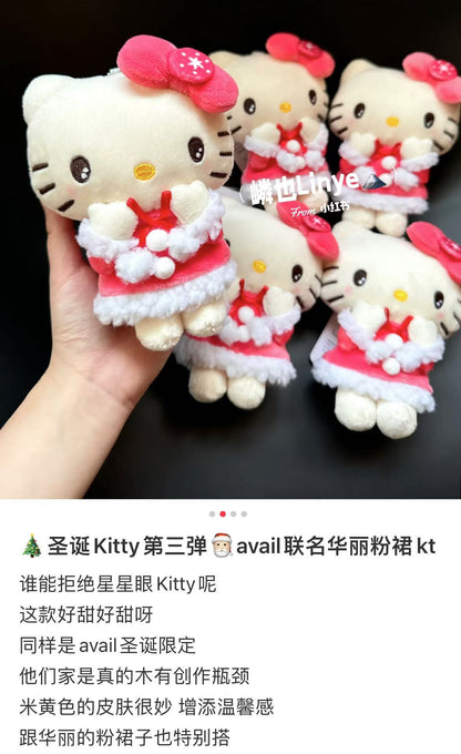 Sanrio三丽鸥｜avail圣诞限定水红色斗篷毛绒玩偶挂件/包挂