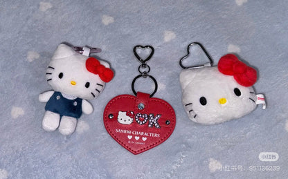 【limit 2】Sanrio三丽鸥｜Initial Heart Keychain偶像应援水钻字母DIY随心搭爱心钥匙扣/全8种｜1枚入
