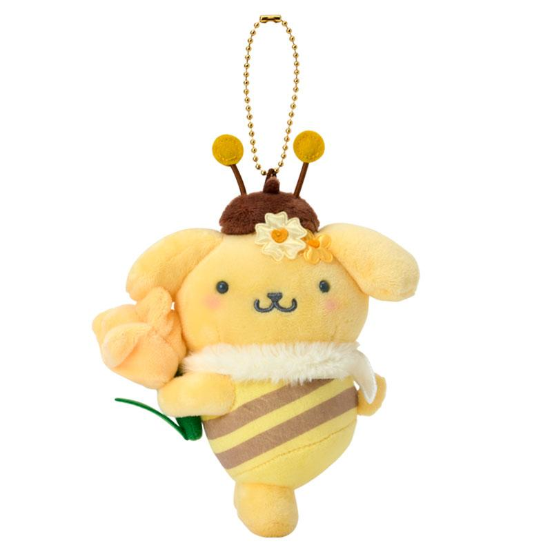 Sanrio｜Flower-Loving Hachi Mascot Holder /Plush Keychain｜13cm x 6.5cm x 15cm approx.