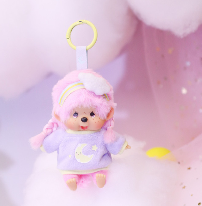 Monchhichi｜CANDY MOON Mascot Holder /Plush Keychain｜H12cm approx.