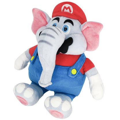 Nintendo｜San-ei Super Mario Bros. Wonder: SMW01 Elephant Mario Plush (S)《马里奥惊奇》游戏变身大象毛绒玩偶/公仔/S号｜约150x140x260mm