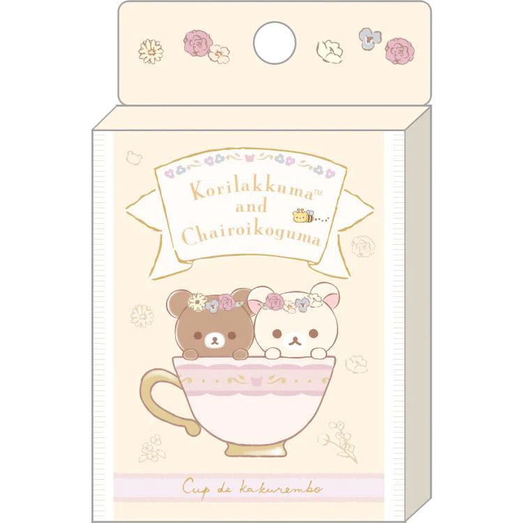 Rilakkuma轻松熊｜花环茶会限定小信封信纸/贺卡｜15枚入/90×60×15mm