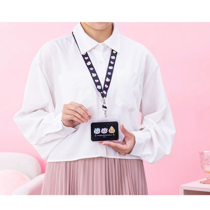 Chiikawa 吉伊卡哇｜超魔法少女/小魔仙系列可挂式黑色铭牌套/卡套｜約H90×W105mm/約幅20×全長900mm