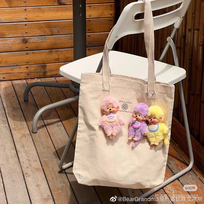 Monchhichi｜Colors Mascot Holder /Plush Keychain｜H13.5 x W8.5 x D5.5 cm approx.