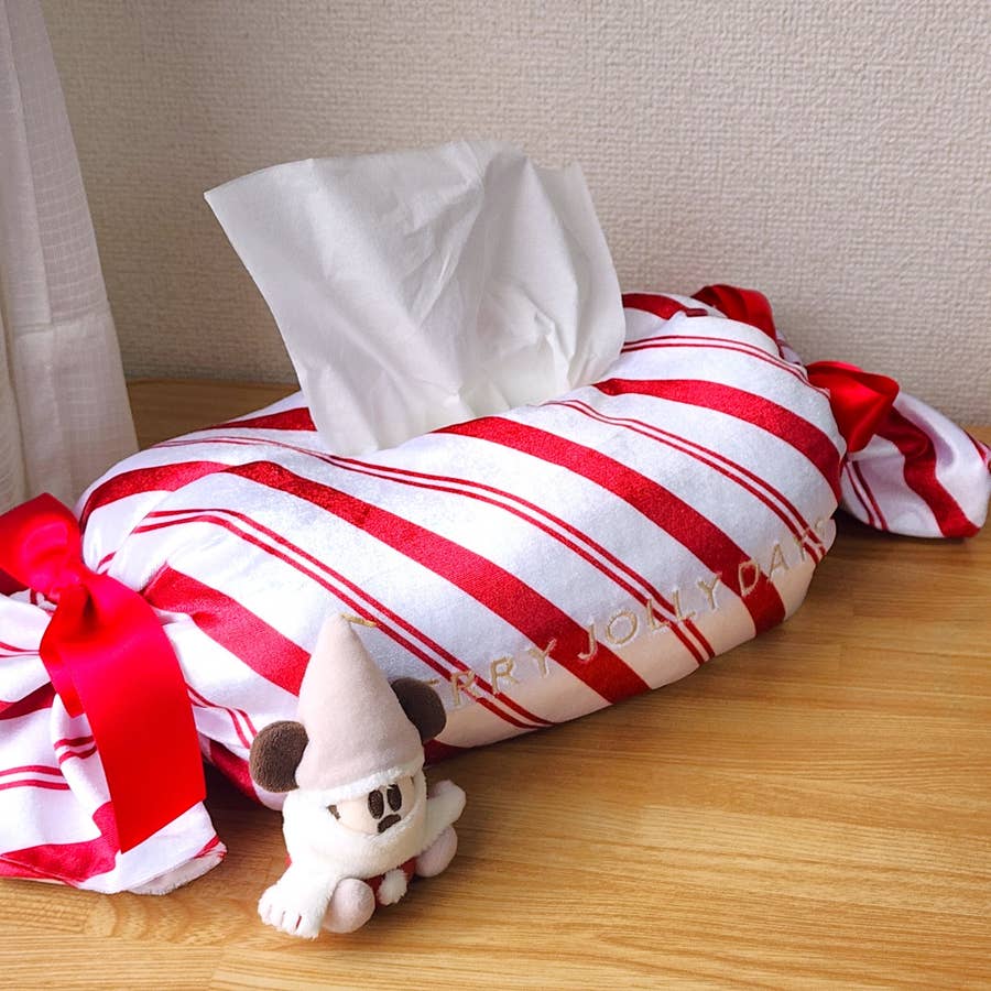 Disney迪士尼 ｜Merry Lil RingRing Mickey 东迪2024圣诞精灵妖精米奇系列糖果造型毛绒玩偶装饰玩偶纸巾盒/抽纸盒