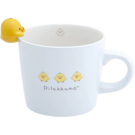 Rilakkuma｜Ceramic Mug with Nokkari Figure｜120×120×105mm approx.