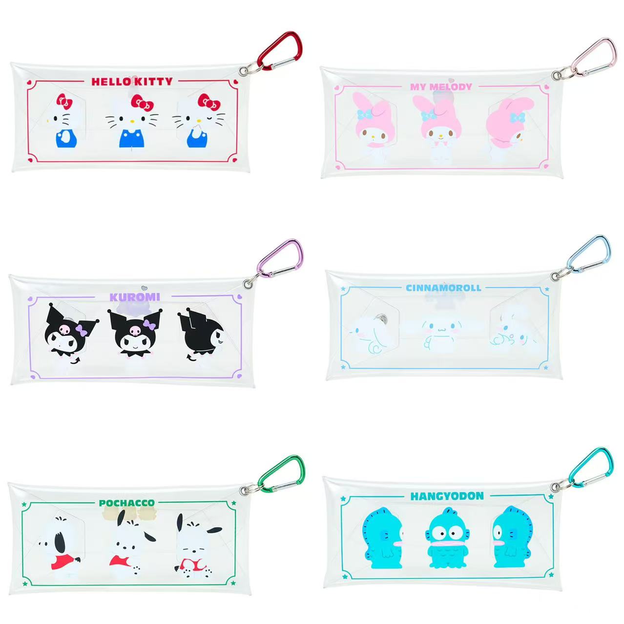 Sanrio｜Long Clear Small Item Case｜22.3 x 8.8 x 1.7cm approx.