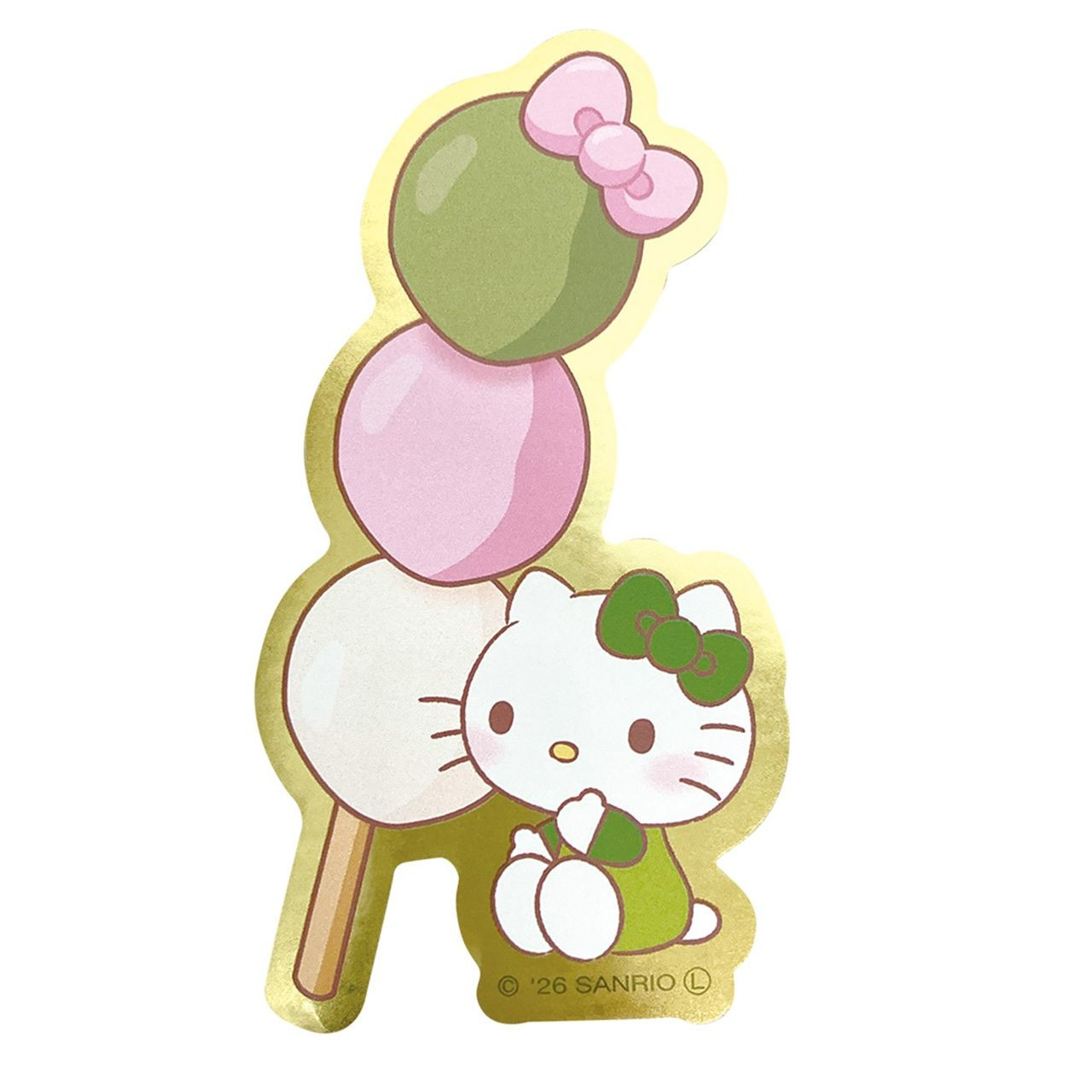 Sanrio｜Hello Kitty Super Rare Matcha Sweets Sticker｜7.5 x 11.5cm approx.