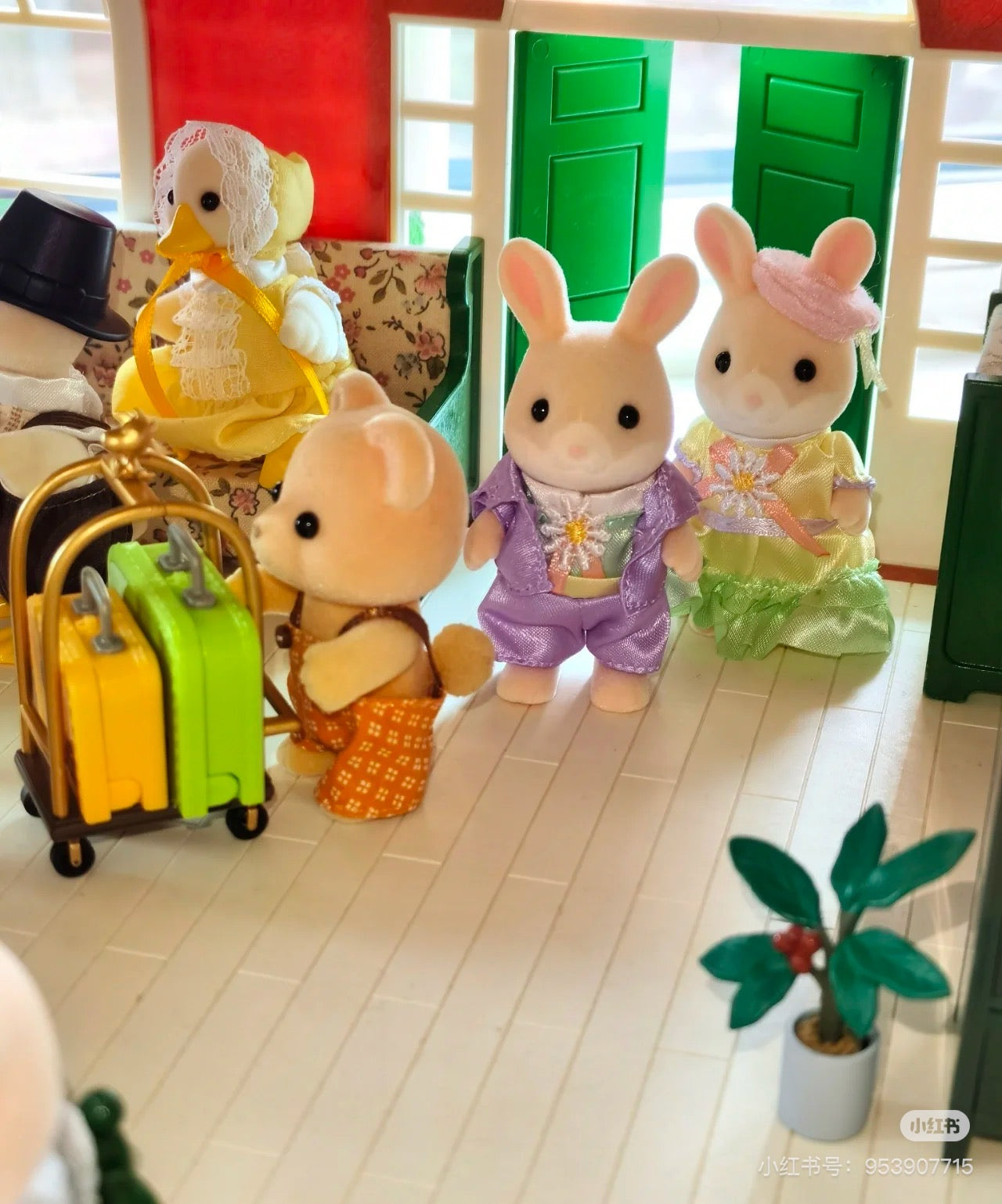 SylvanianFamilies森贝儿家族｜Easter Celebration Set复活节玛格丽兔情侣站宝套组/玩具/过家家5691
