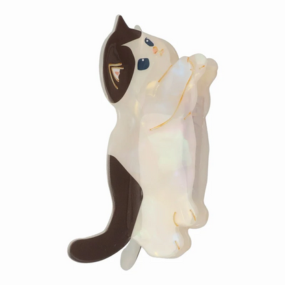 Mofusand｜Pearl Acrylic Hair Claw Clip - Cat｜H60 × W80 × D45mm approx.
