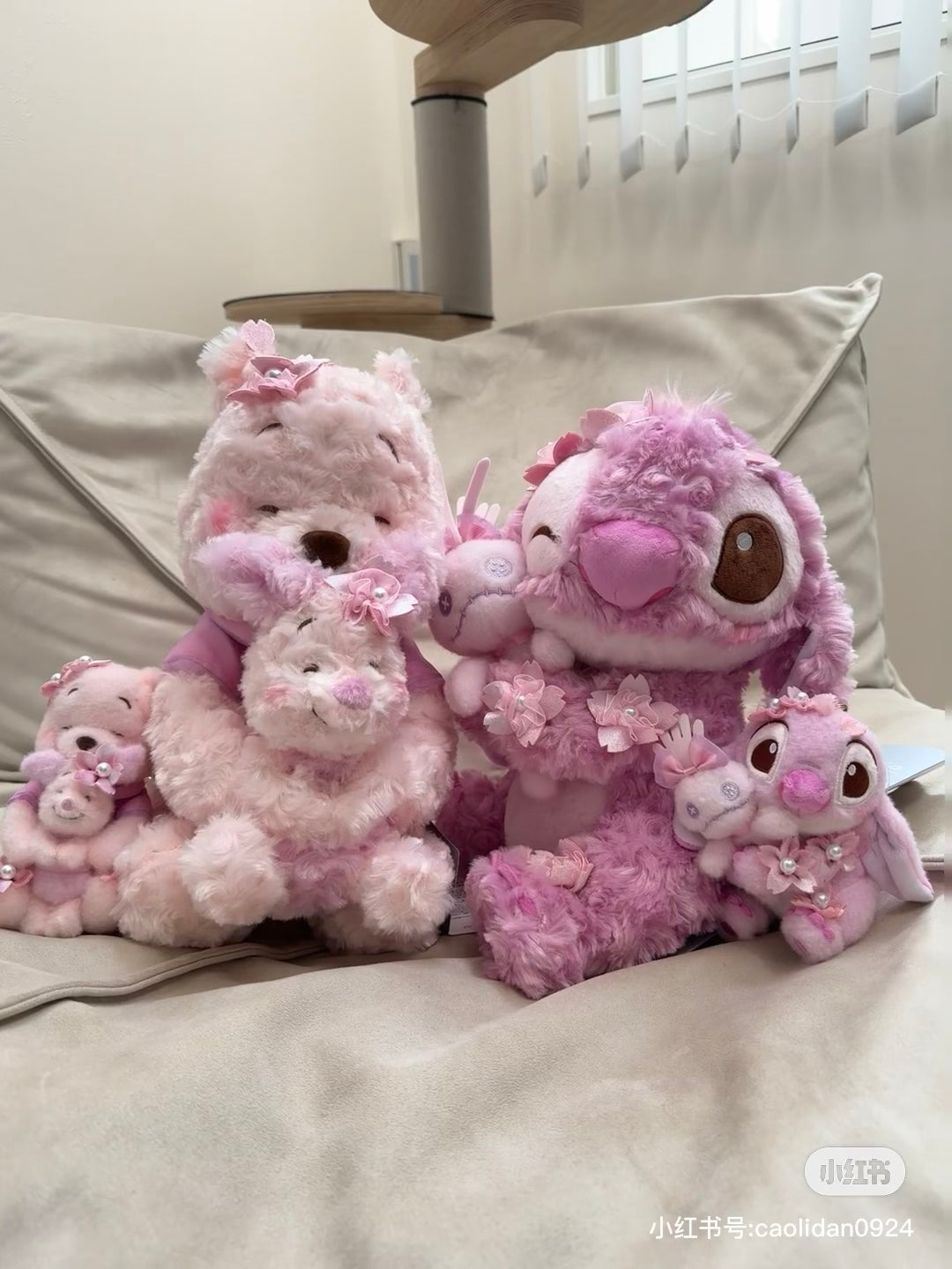 Disney｜Winnie the Pooh &amp; Piglet Plush Toy SAKURA Pink 2025｜H33.5×W20×D25cm approx.