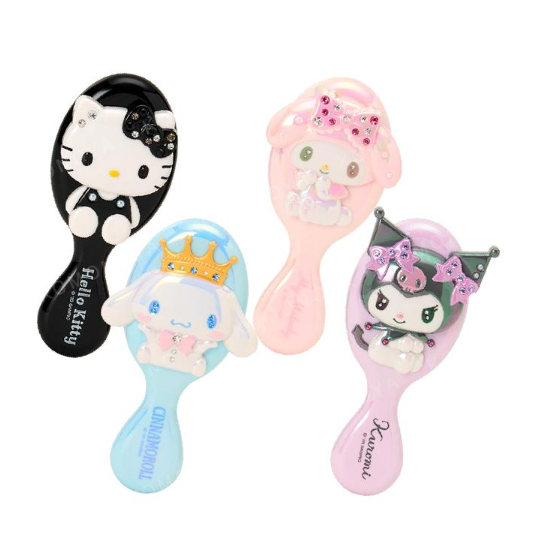 Sanrio｜Characters Hairbrush with Stones｜6.5×4×14cm approx.