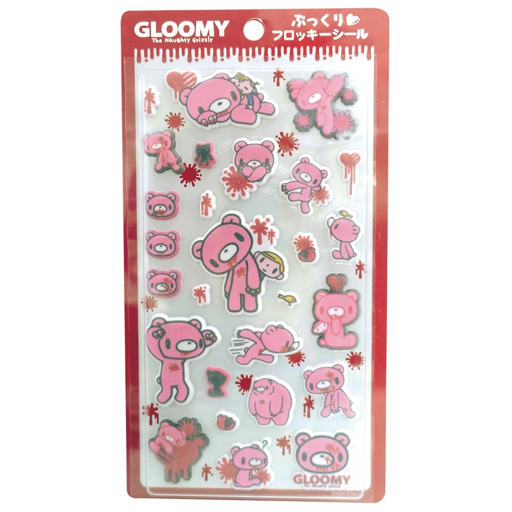 Gloomy Bear｜Puffy Flock Stickers｜H18 x W9.6 cm  approx.