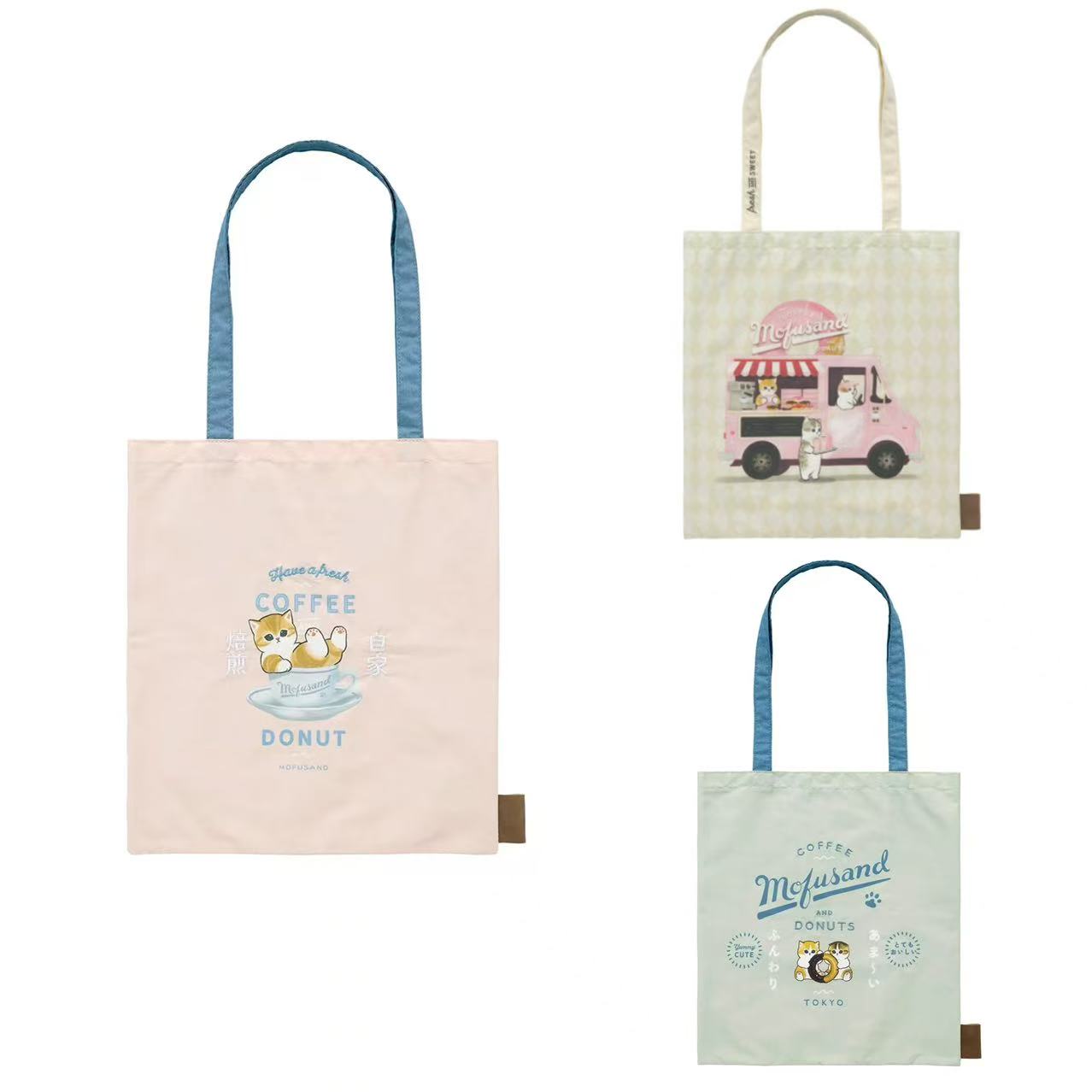 Mofusand｜Coffee And Donuts Cat Tote Bag｜390×360mm approx.