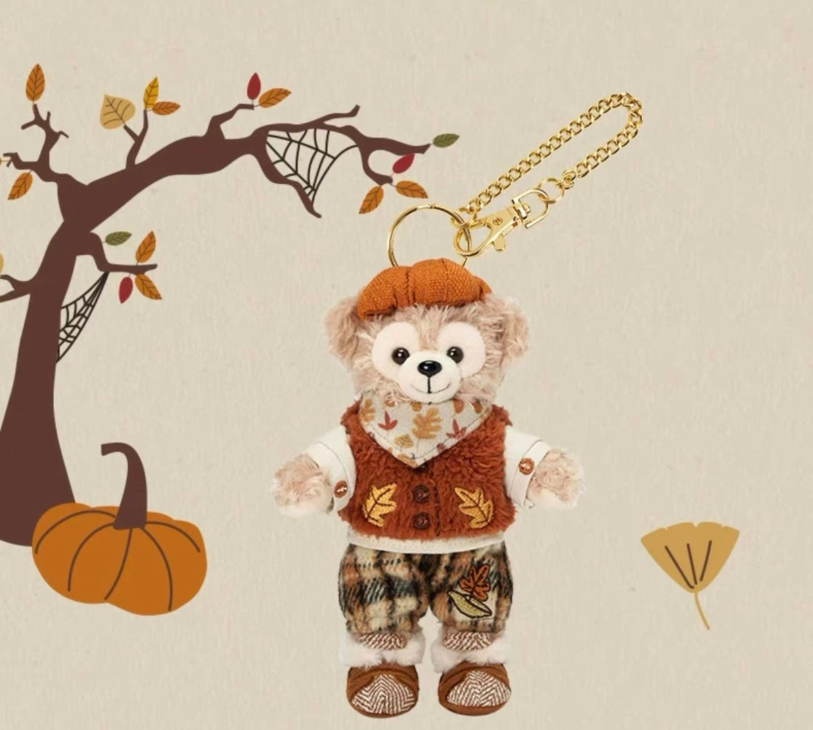 Disney SH｜24 Autumn Plush Dolls keychain/ Mascot holder 2024万圣节限定达菲和朋友们系列毛绒挂件