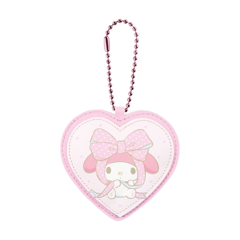 Sanrio｜皮质感角色爱心挂件/挂链｜約84x90x4mm
