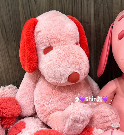 Snoopy｜Peanuts &quot;Happiness is a warm puppy..&quot;pink Plush Dolls/Plush Toy ｜H38 x W25 x D24cm