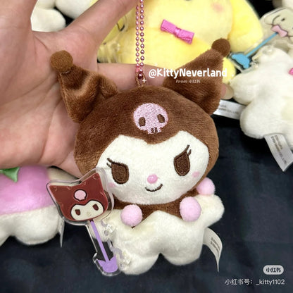 Sanrio三丽鸥｜Fujiya Chocolate Bar &amp; Mascot Holder不二家联名巧克力棒毛绒玩偶挂件/包挂｜约9×5×11cm