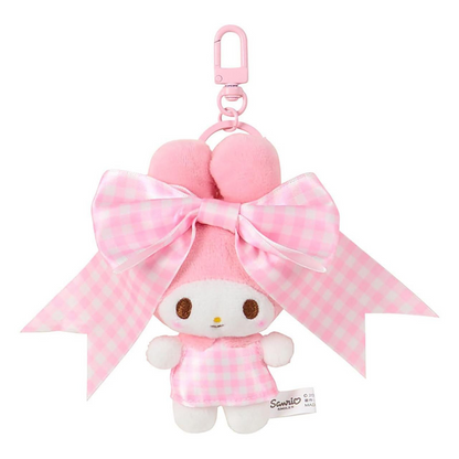 【limit 1】Sanrio三丽鸥｜My Melody Birthday 50th Anniversary Princess Ribbon Secret Mascot Keychain美乐蒂50周年生日粉桃甜心系列大蝴蝶结毛绒玩偶挂件盲盒/全8种｜1枚入