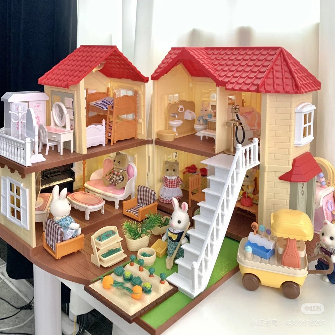 SylvanianFamilies森贝儿家族｜Country Home Furniture Set-Chocolate Rabbit巧克力兔家庭烹饪家具套组/玩具/过家家2166
